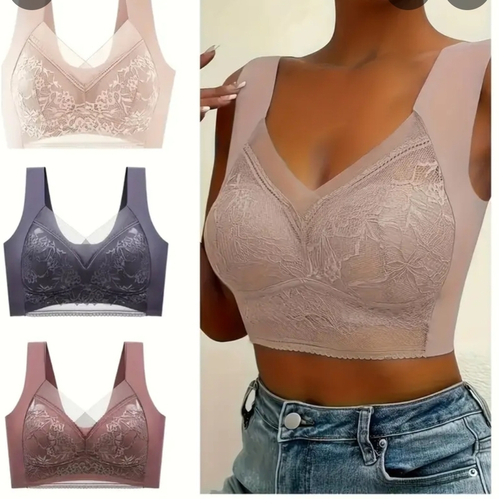 Black and Gray Lace Bras with Underwire Support
